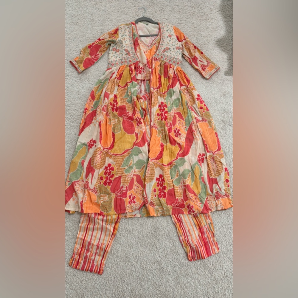 Floral Multicolor Kurta Bottom Set